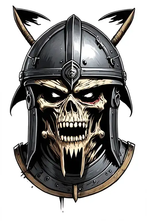 Gladiator Helmet Front View Zombie Head And I Roll