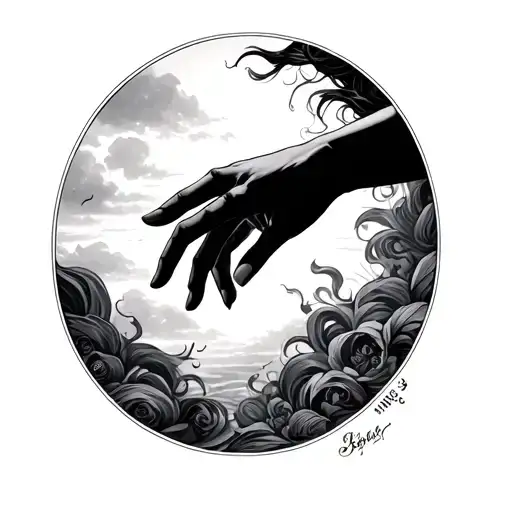 A Girl Hand Reaching Out Her Hand For A Man Hand