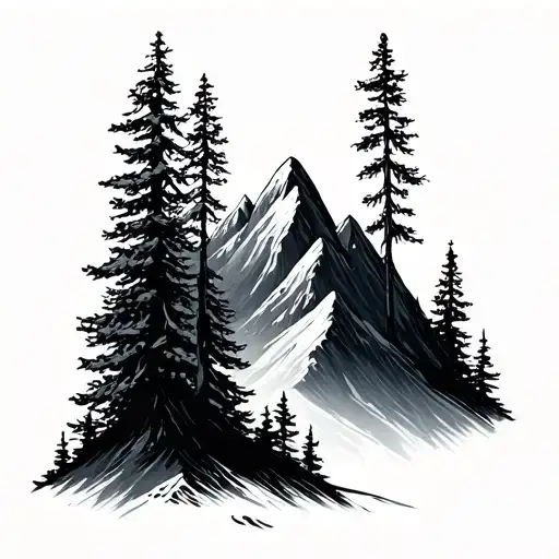 Mountains With Trees