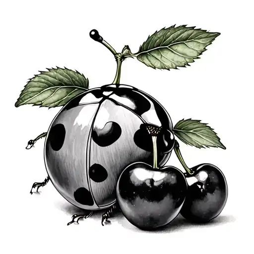 Cherries And Lady Bug Inspired