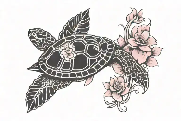 Maori Ray Turtle Hourglass Pink Sand Flowers