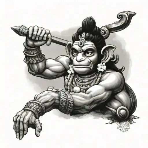 Hanuman Ji With Gada