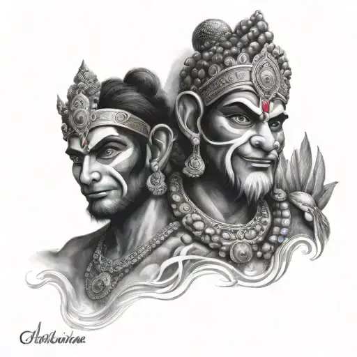 Gada Wirh Hanuman Ji Indian Diety