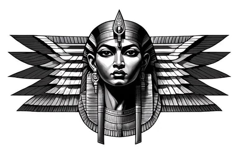 Hathor Egyptian God With African American Facial Features