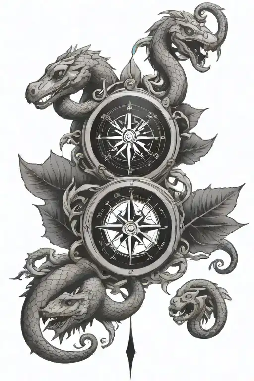 Yggdrasil Snake Compass