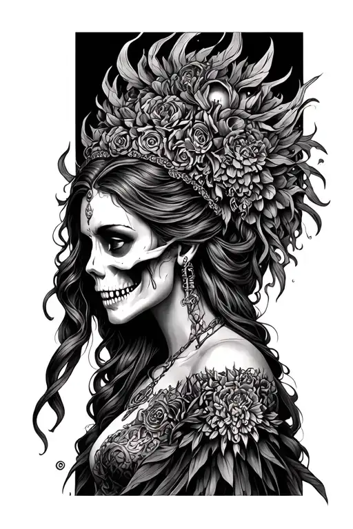 Hal Goddess Of Death Tattoo Design
