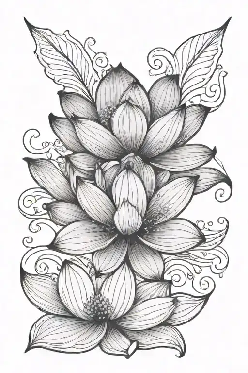 Lotus Flower With Ornment