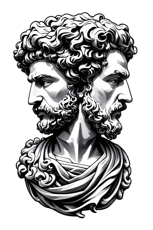 Marcus Aurelius Aristotle And Confucius Combined Chess Piece