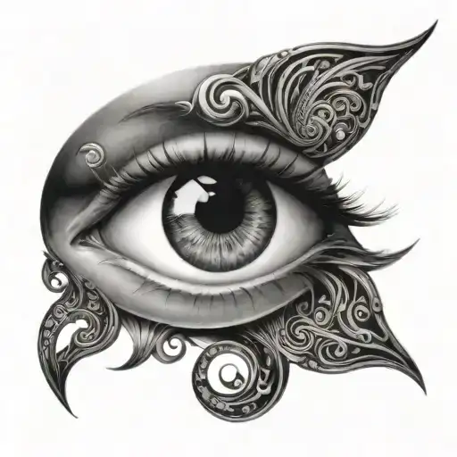 An Eye With A Ying And Yang Inside