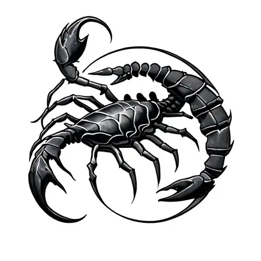 Aquarius Symbol With Scorpio Symbol Incorporated Within