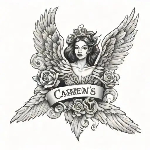 Carmen's Name Wrapped In Cln Wings Date 17 - 05 - 24