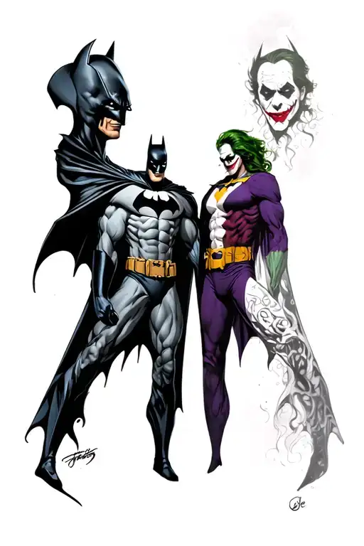 Batman And Joker Leg Sleeve