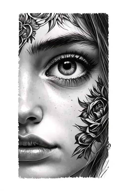 Human Girl Eyes Looking