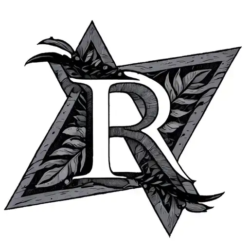 Triangle With Initials T R E