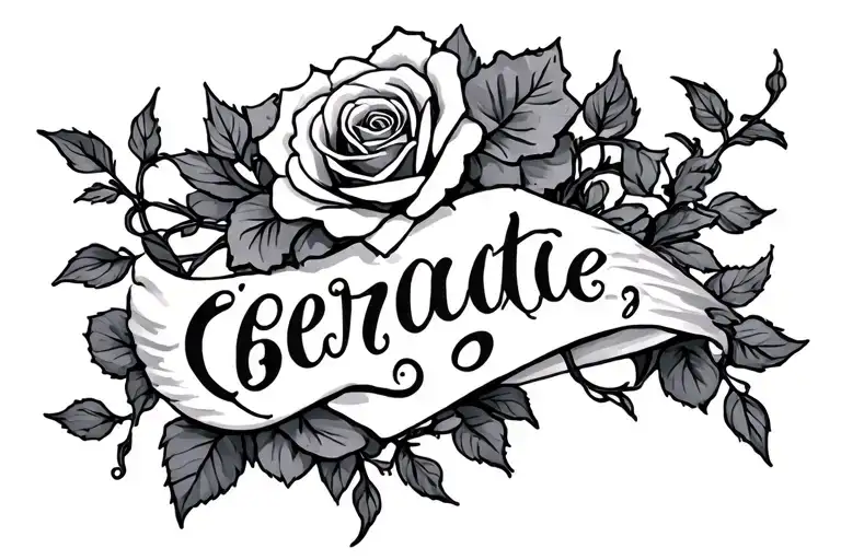 Name With Roses And Vines
