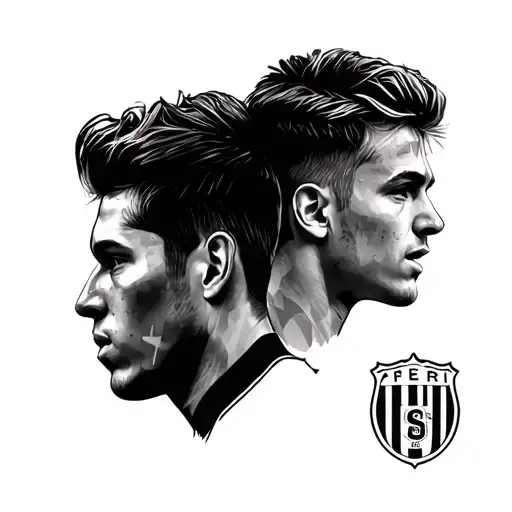 Justin Bieber And Messi On A Face