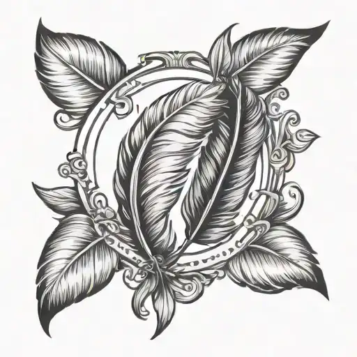 Feather And Gemini Zodiac Sign