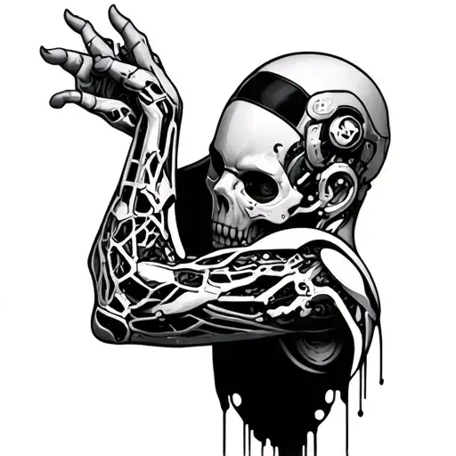Cyborg Arm Tattoo Skin