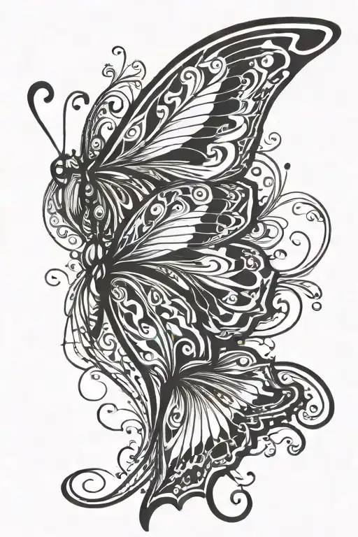 Abstract Butterfly Wings