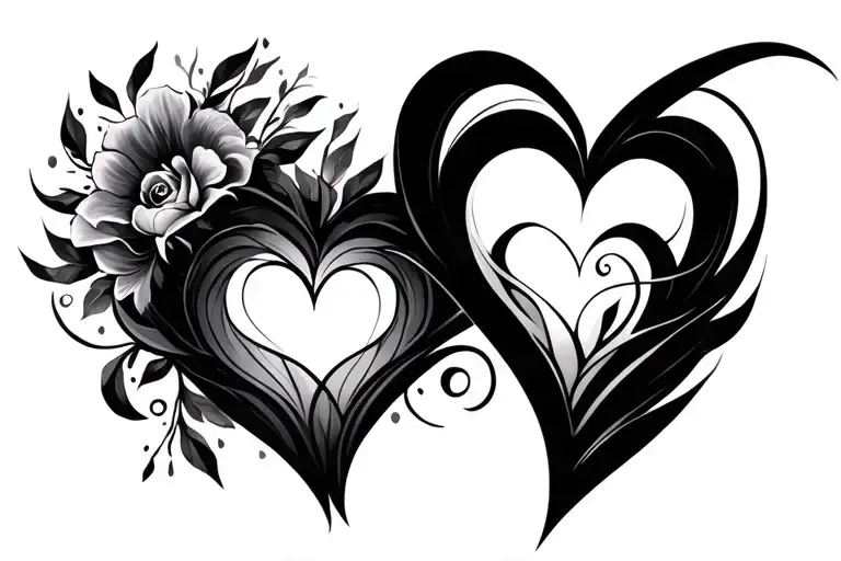 Create Unique Tattoo Design For The Names Aashish Anitha With Heartshape In Middle