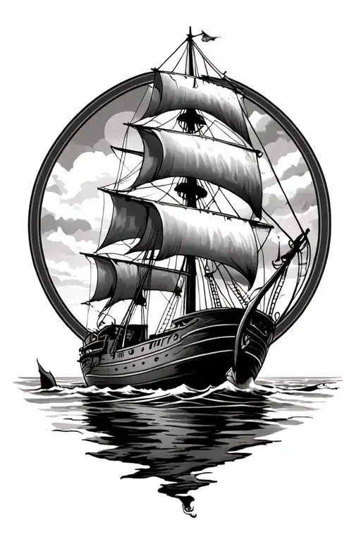 Leg Sleeve Fishing Clipper Ship Archery