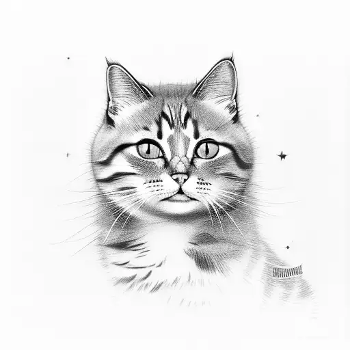 Cat Looking Into Stars