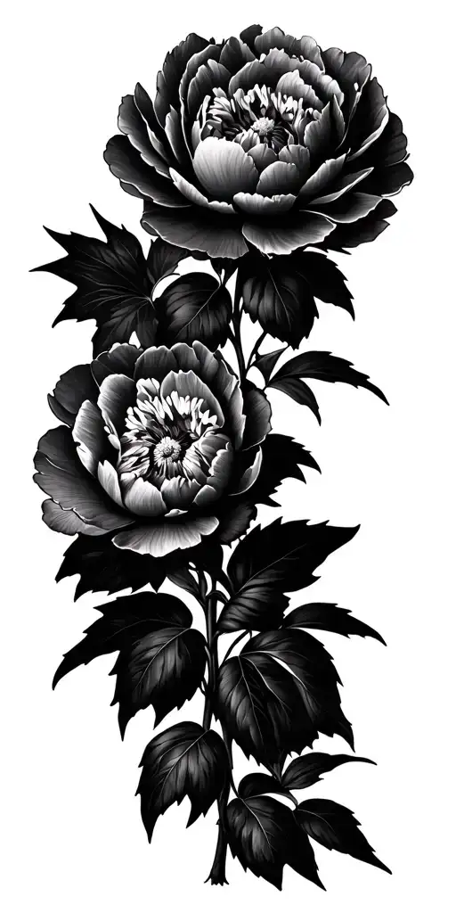 Peony And Foliage