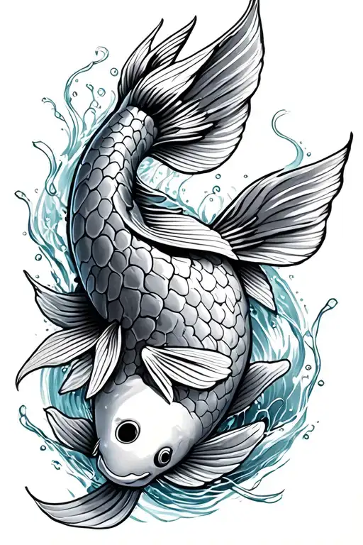 Koi Fish Swimming