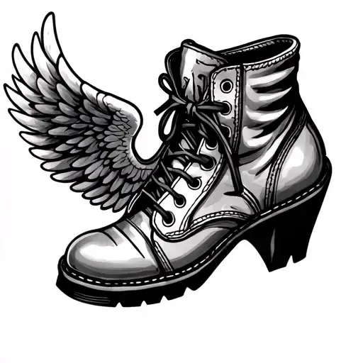 Shoe With Wings Traditional Style