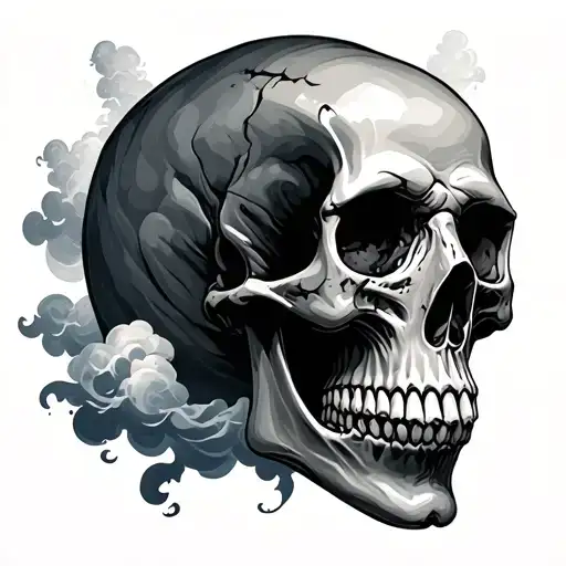 Skull And Clouds