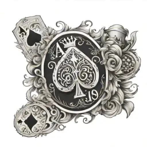 Ace Jack And King Playing Cards Arranged
