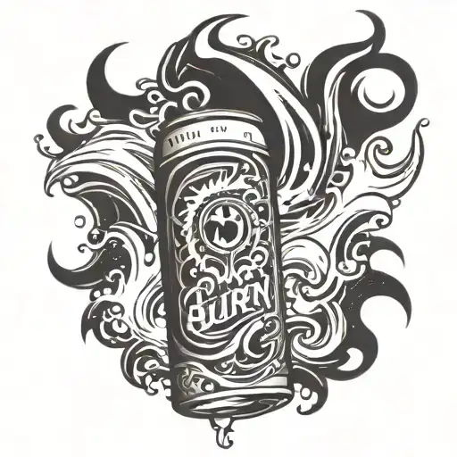 Can Of Burn Energy Drink