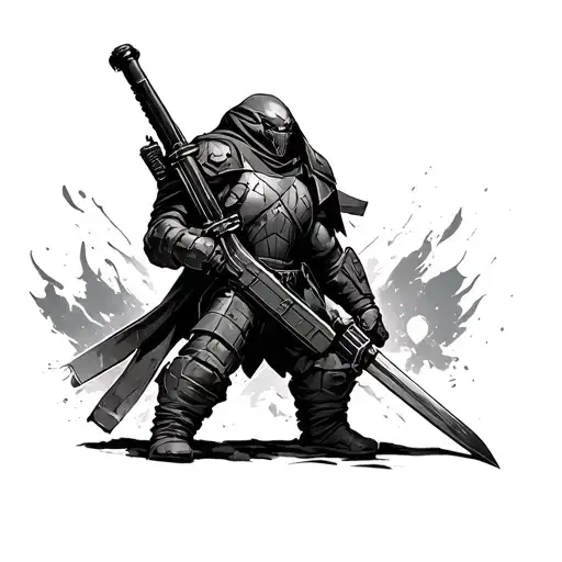 Doom Slayer With Shotgun And Sword