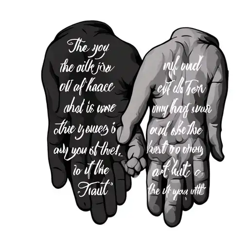 Bible Verse Father And Son Holding Hands