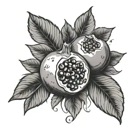 Blueberry And Pomegranate Surrounded
