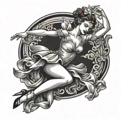Pinup Ballerina Dancing