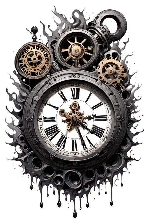Steampunk Clock Melting