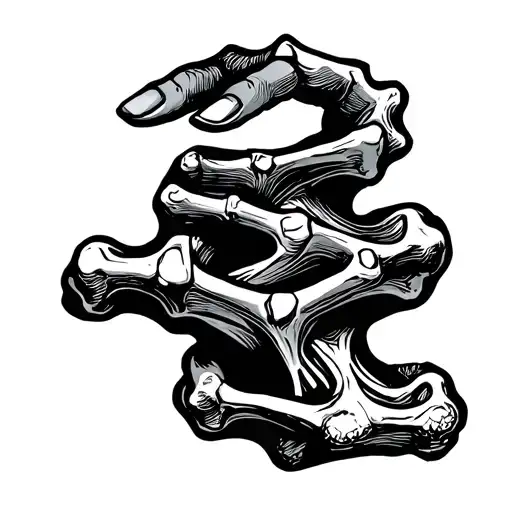 Middle Finger Tattoo Bone
