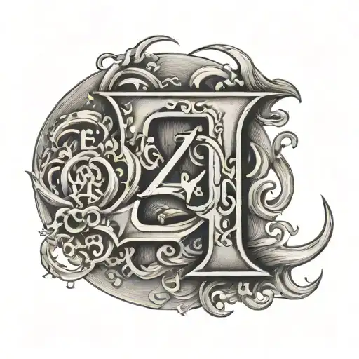 The Number 422 With Midden Not Recognisable Letter M