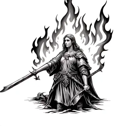 Joan Of Arc Burning At The Stake