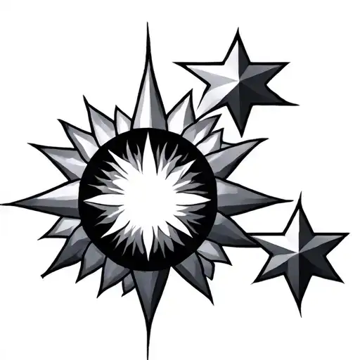 3 Stars And A Sun Geometric