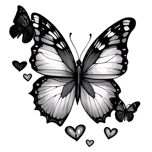 Hearts Butterflies