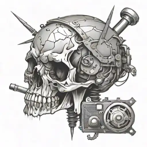 Decaying Tech Skull Tool