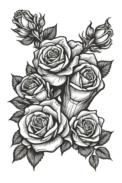 Rose Family Holding Hands