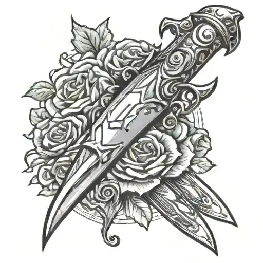 Dagger Stabbing Trough Hand