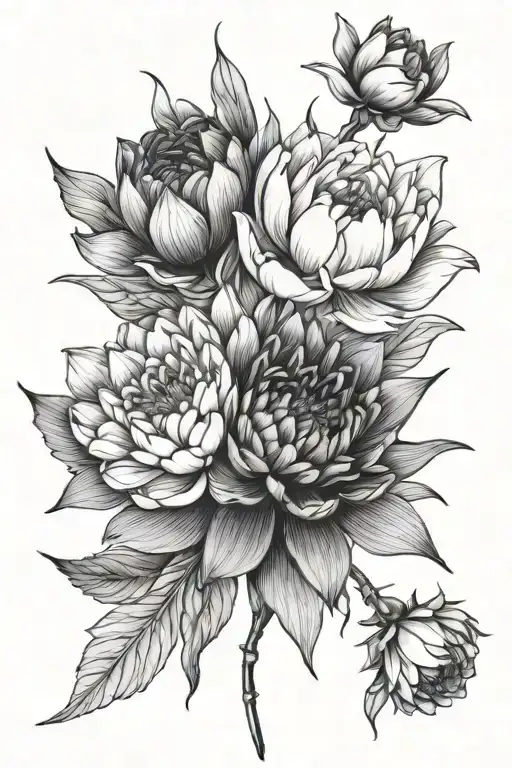 Waterlily Peony Larkspur Flower Bouquet