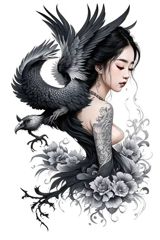 Vietnamese Woman With Phoenix Rising