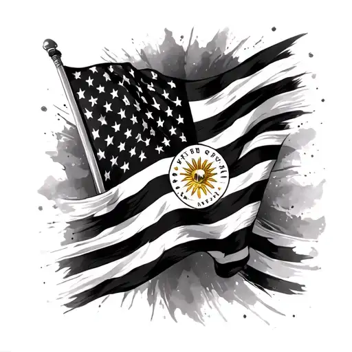 Filipino Flag And Us Flag