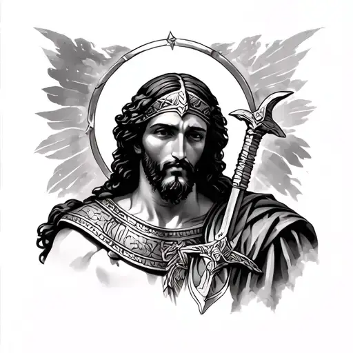 Roman Warrior With Jesus