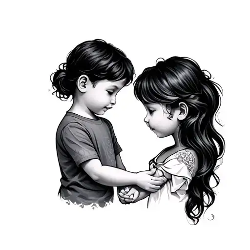 Mother And Son Holding Hands